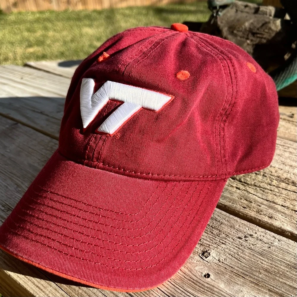 NCAA Virginia‎ Tech University Hokies Maroon And White VT Cap.